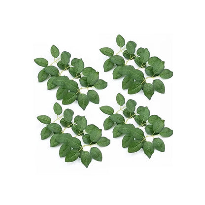 Red Artificial Roses Floral Stem Set for Decorative Use