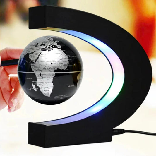 Floating Magnetic Globe with LED Light Desk Display