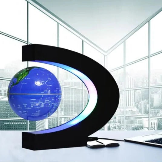 Floating Magnetic Globe with LED Light Desk Display