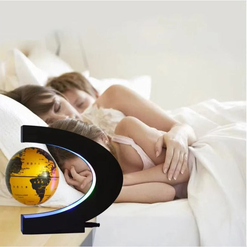 Floating Magnetic Globe with LED Light Desk Display