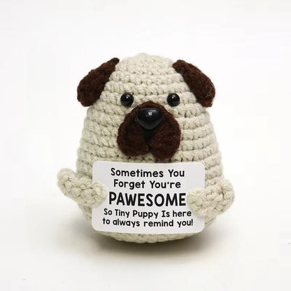 Crochet Plush Doll with Affirmation Card