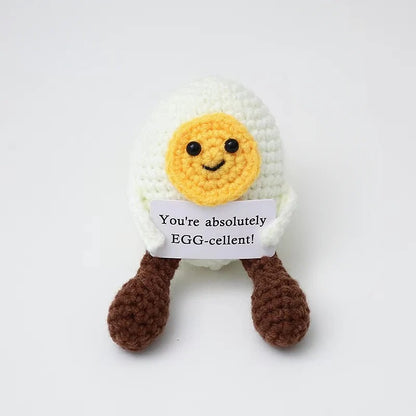 Crochet Plush Doll with Affirmation Card