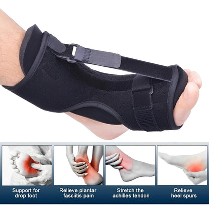 Adjustable Night Foot Support Splint for Heel and Arch Positioning
