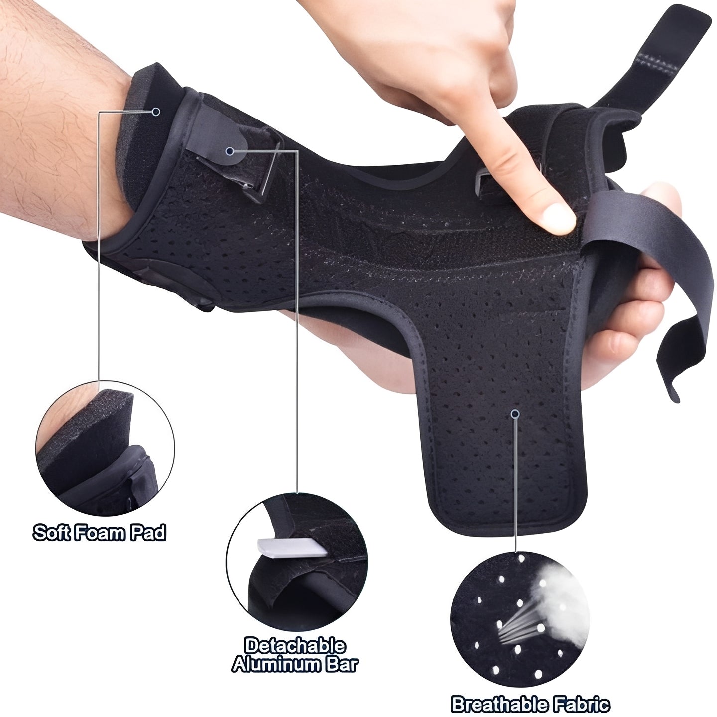 Adjustable Night Foot Support Splint for Heel and Arch Positioning