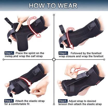 Adjustable Night Foot Support Splint for Heel and Arch Positioning