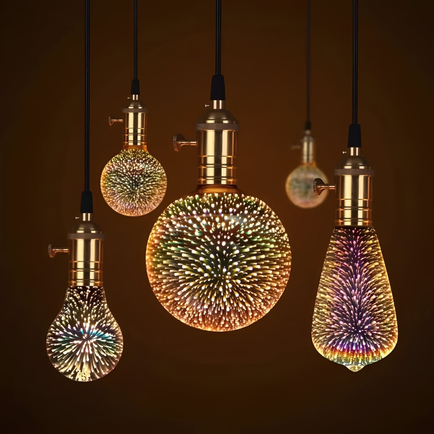 3D Firework Effect LED Bulb E27 Base Starburst for Decorative Lighting