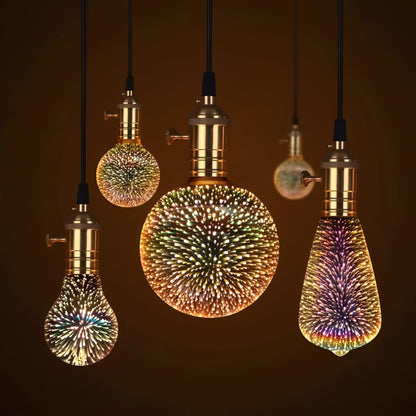 3D Firework Effect LED Bulb E27 Base Starburst for Decorative Lighting