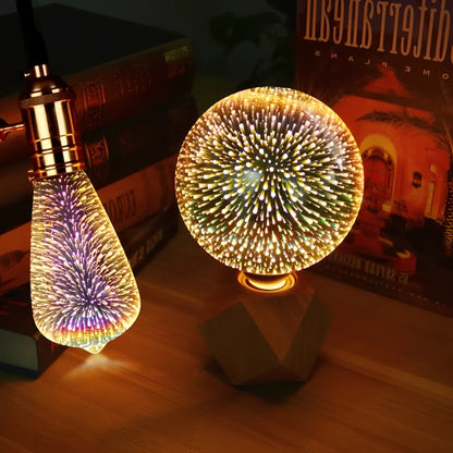 3D Firework Effect LED Bulb E27 Base Starburst for Decorative Lighting