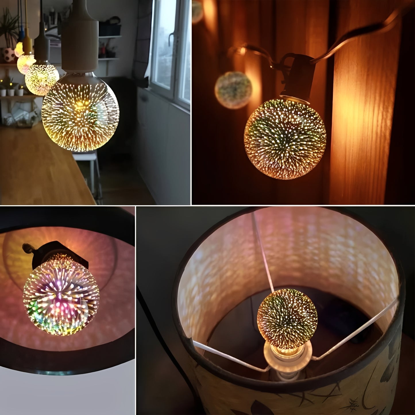 3D Firework Effect LED Bulb E27 Base Starburst for Decorative Lighting