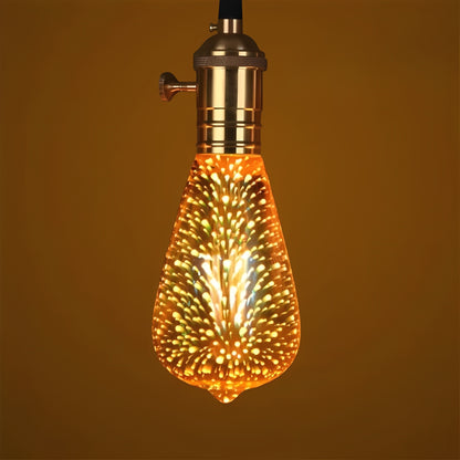 3D Firework Effect LED Bulb E27 Base Starburst for Decorative Lighting