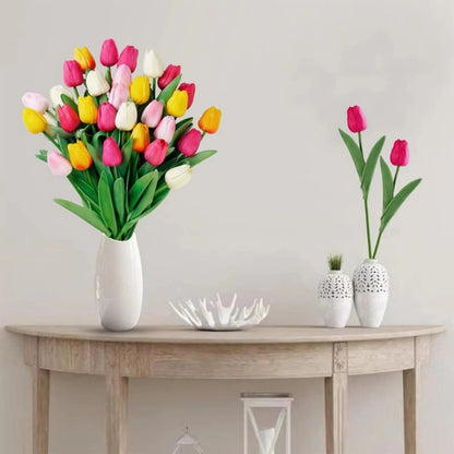 Artificial Silk Flower Arrangement Set, 10 Pieces for Indoor Display