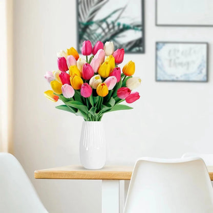 Artificial Silk Flower Arrangement Set, 10 Pieces for Indoor Display