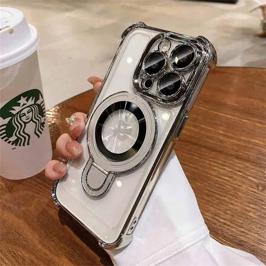 iPhone Case with Magnetic Ring and Built In Stand