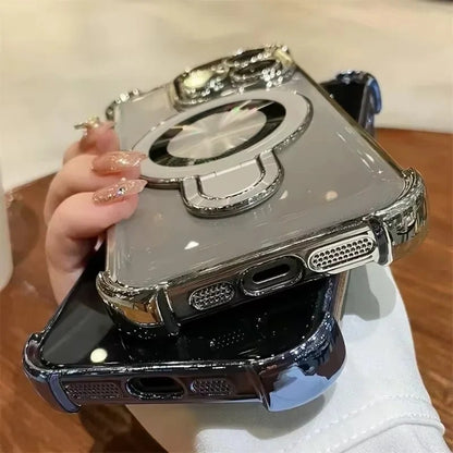 iPhone Case with Magnetic Ring and Built In Stand