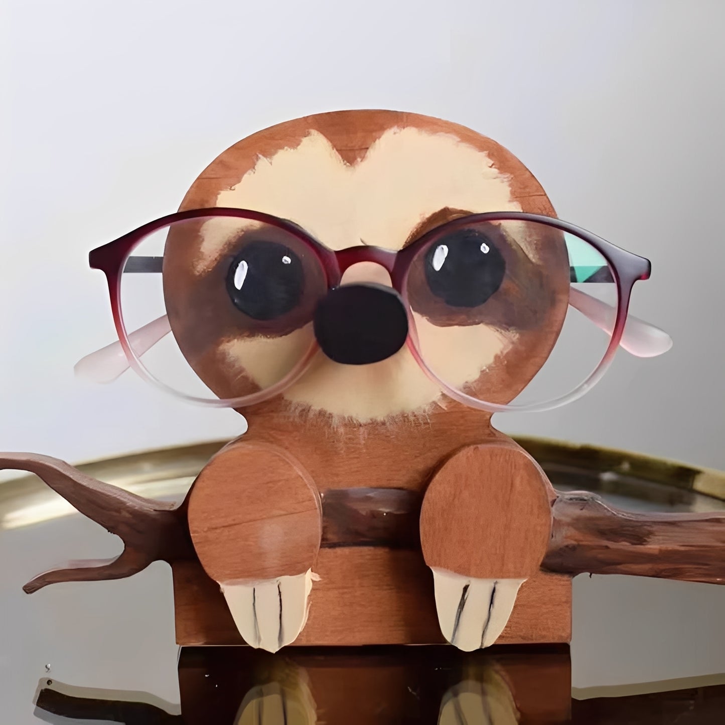 Cute Puppy Dog Wooden Glasses Holder for Desk Home and Office