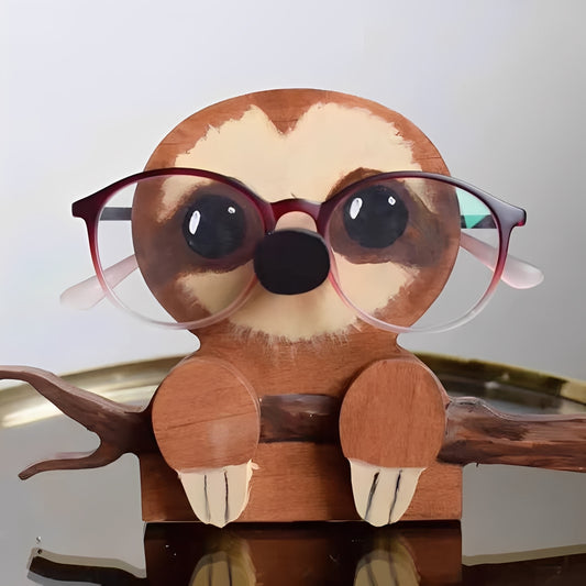 Cute Puppy Dog Wooden Glasses Holder for Desk Home and Office