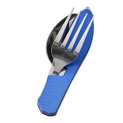 Reusable 4-in-1 Compact Utensil Set for Camping Fork Spoon Knife and Opener