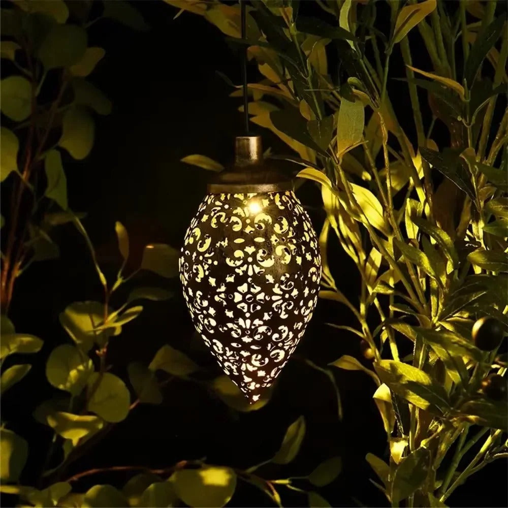 Solar Powered Water Drop Light for Garden Decoration and Environment