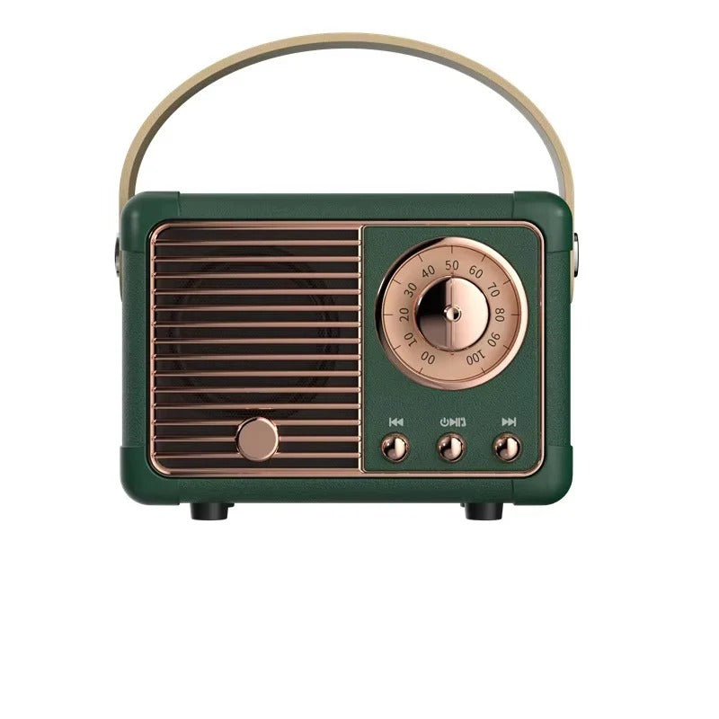 Retro Bluetooth Speaker with Subwoofer and 5.3 Wireless Connectivity for Home Decor