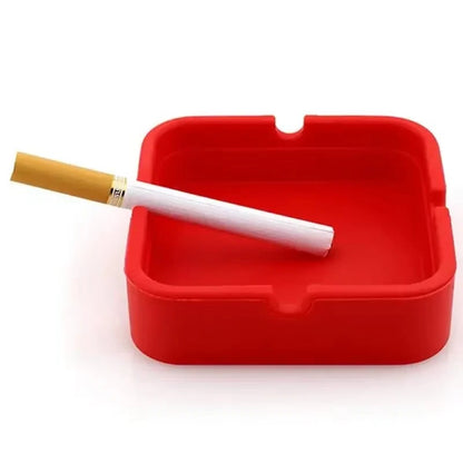 Square Silicone Ashtray with Portable Case