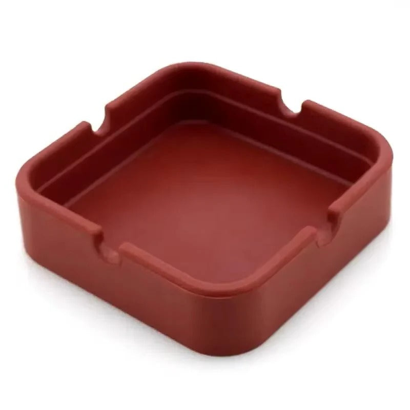 Square Silicone Ashtray with Portable Case