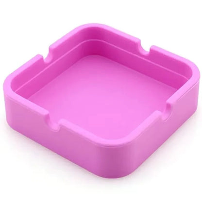 Square Silicone Ashtray with Portable Case
