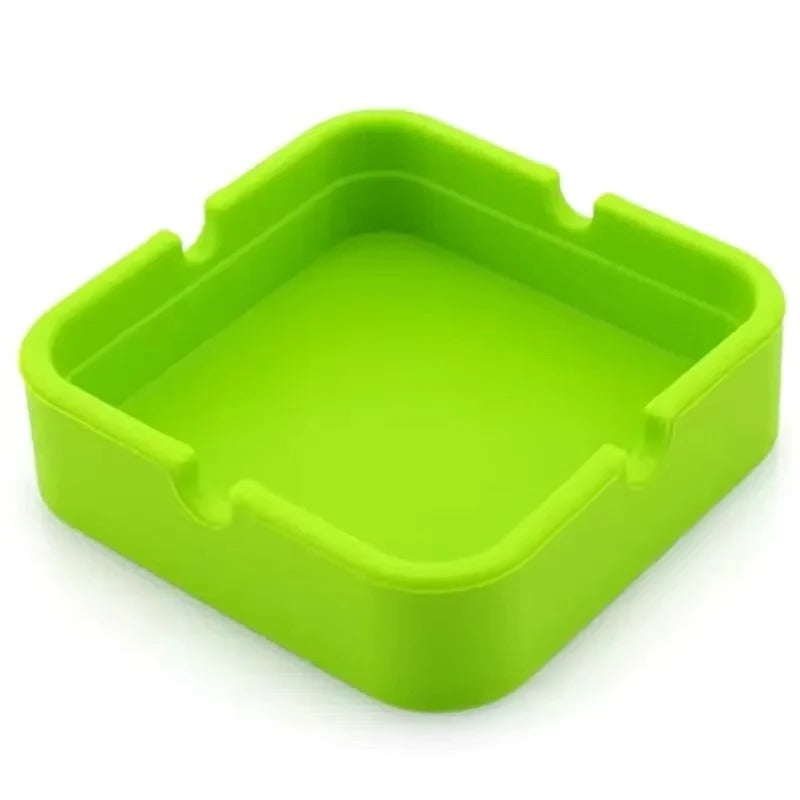 Square Silicone Ashtray with Portable Case