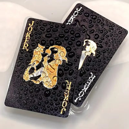 Luxury Black and Gold Playing Cards with Waterproof Finish