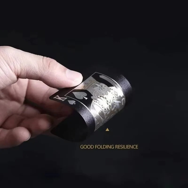 Luxury Black and Gold Playing Cards with Waterproof Finish