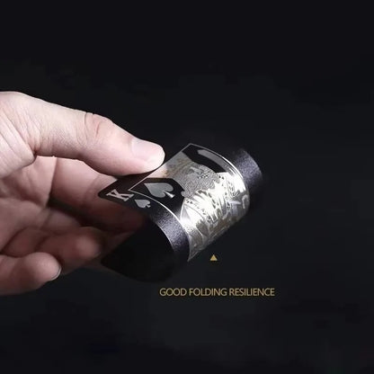 Luxury Black and Gold Playing Cards with Waterproof Finish