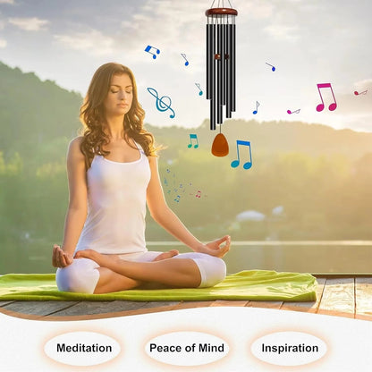 Weatherproof Aluminum and Wood Wind Chimes for Garden and Patio