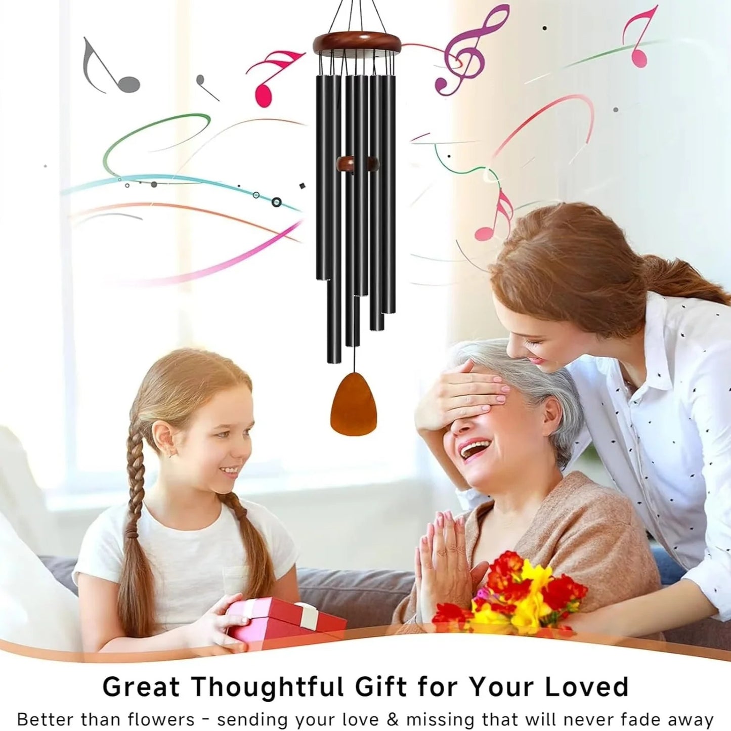 Weatherproof Aluminum and Wood Wind Chimes for Garden and Patio