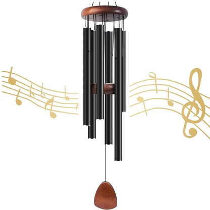Weatherproof Aluminum and Wood Wind Chimes for Garden and Patio