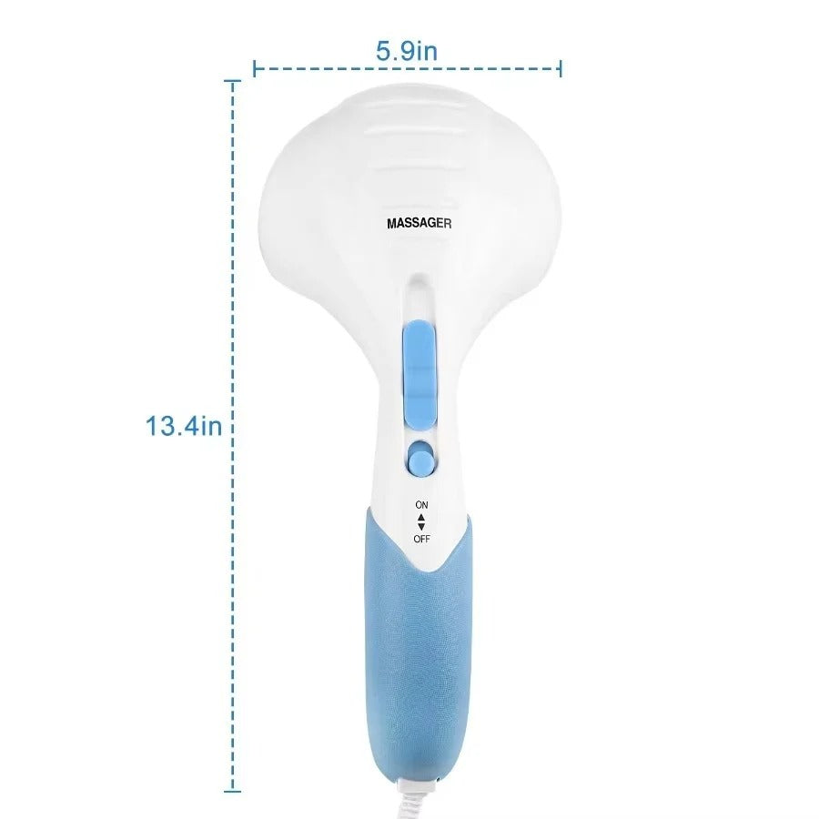 Dual Vibration Handheld Electric Massager with Adjustable Intensity