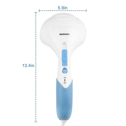 Dual Vibration Handheld Electric Massager with Adjustable Intensity