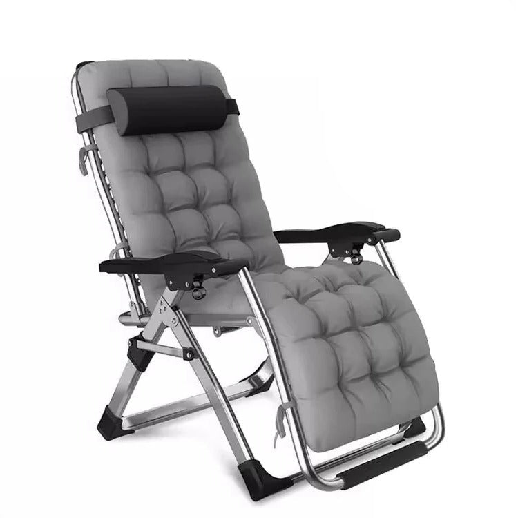 Portable Outdoor Folding Lounge Chair and Reclining Patio Seat and Cup Holder