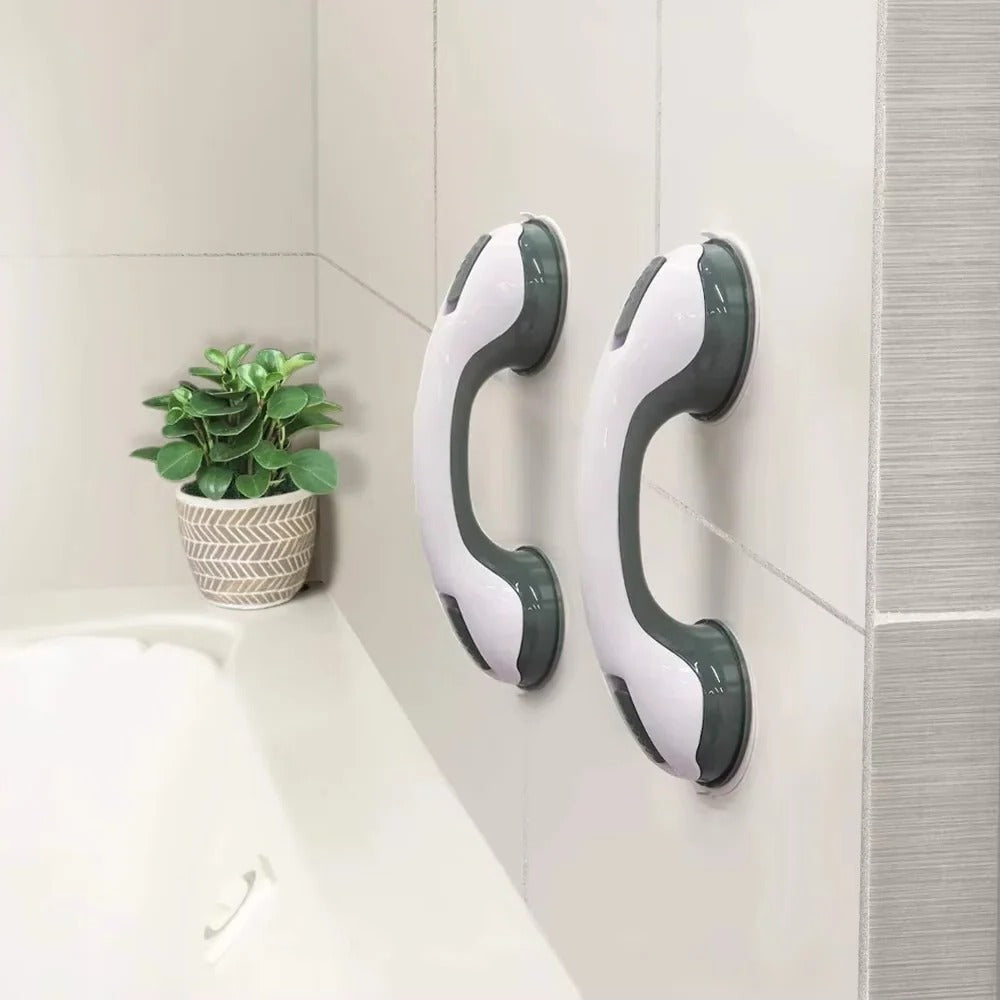 Removable Bathroom Handle with Locking Suction Cups