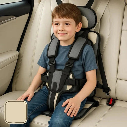 Portable Child Travel Seat and Safety Harness for Secure Vehicle Use