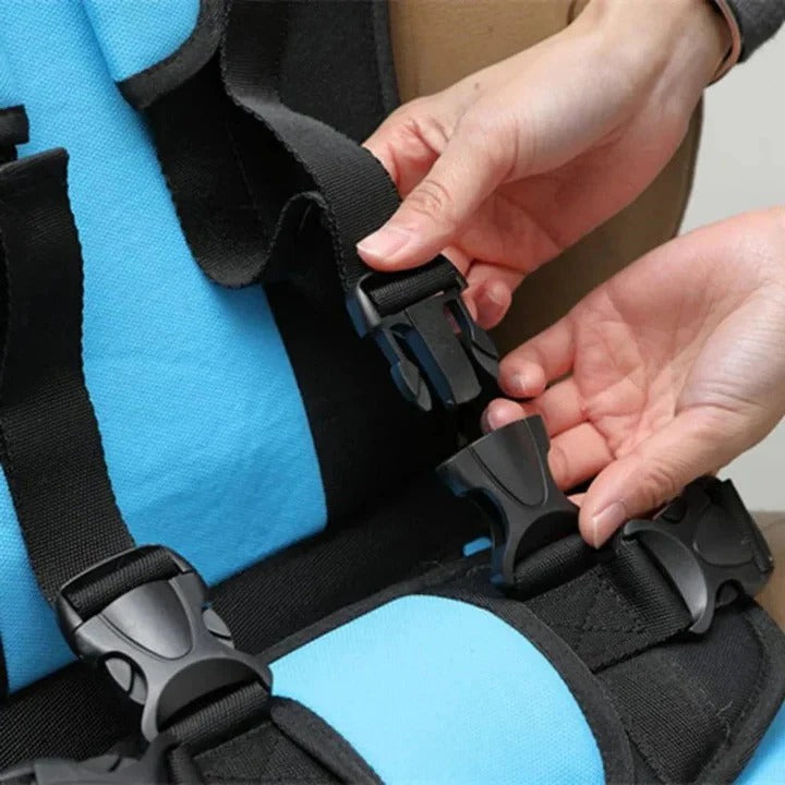 Portable Child Travel Seat and Safety Harness for Secure Vehicle Use