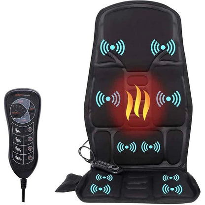 Portable Heated Massage Chair Pad with 8 Vibration Modes