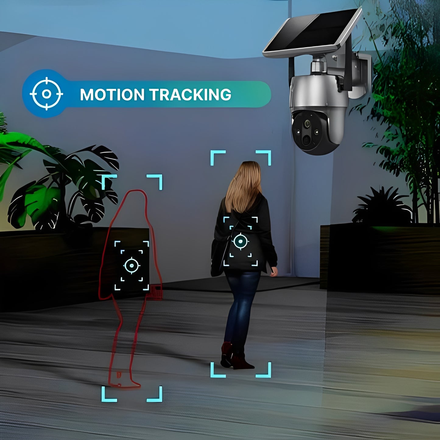 Solar Powered Outdoor Camera with Motion Detection and Audio