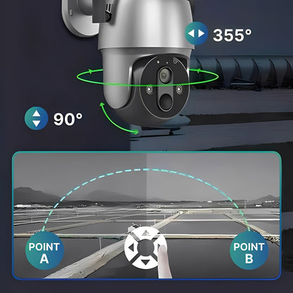 Solar Powered Outdoor Camera with Motion Detection and Audio