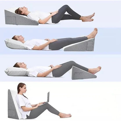 Angled Support Wedge Pillow with Side Pockets