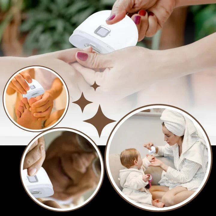 Rechargeable Electric Nail Trimmer with Built-In Light