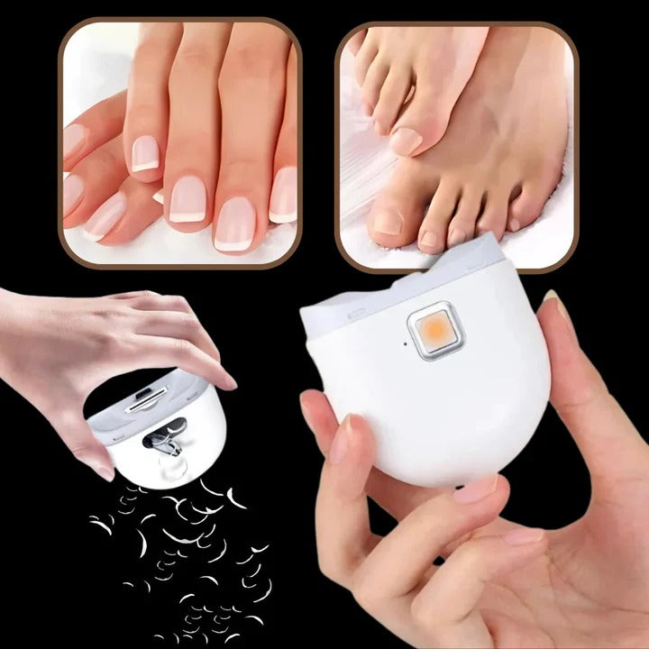 Rechargeable Electric Nail Trimmer with Built-In Light