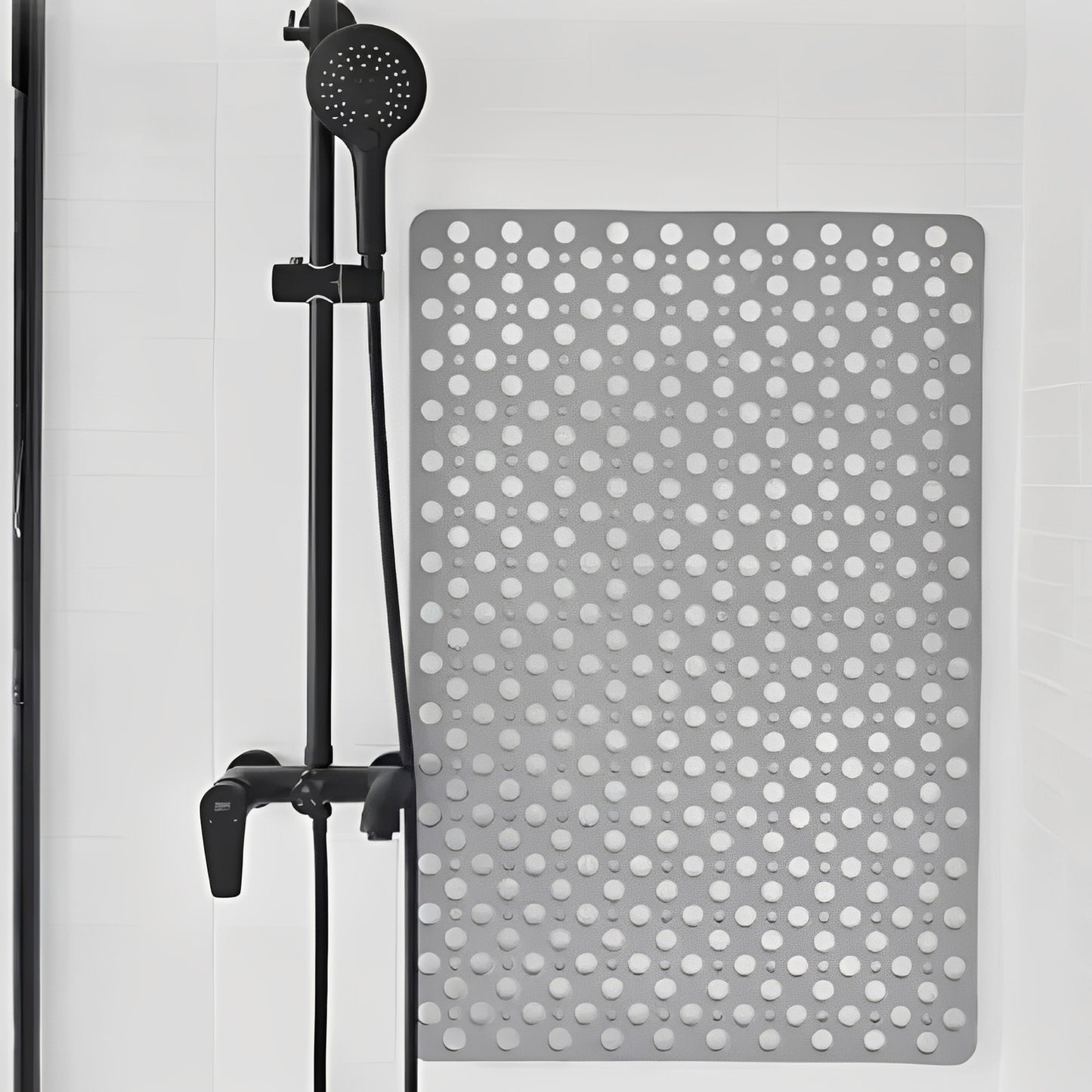 Shower Mat with Square Frame and Suction Cup Grid