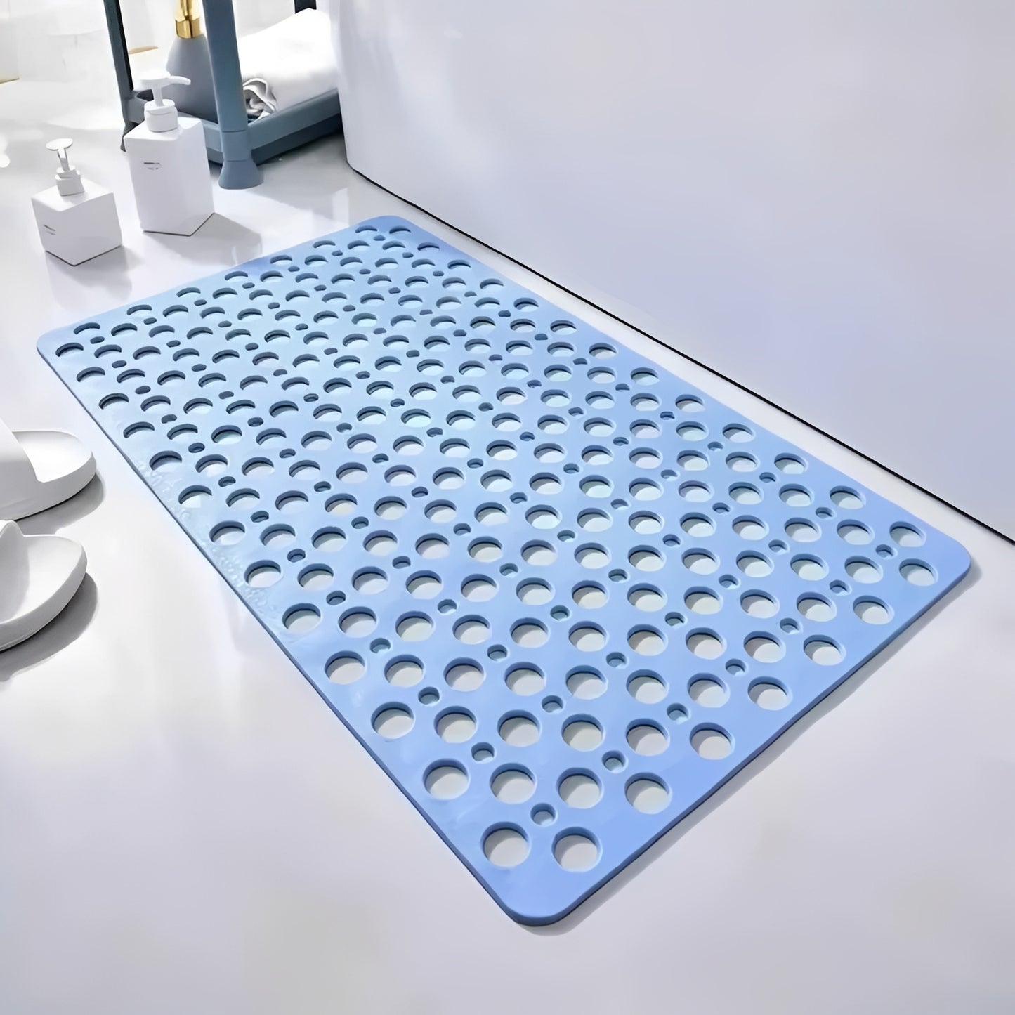 Shower Mat with Square Frame and Suction Cup Grid