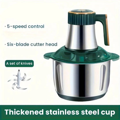 Electric Food Chopper with Stainless Steel Dual Blade System