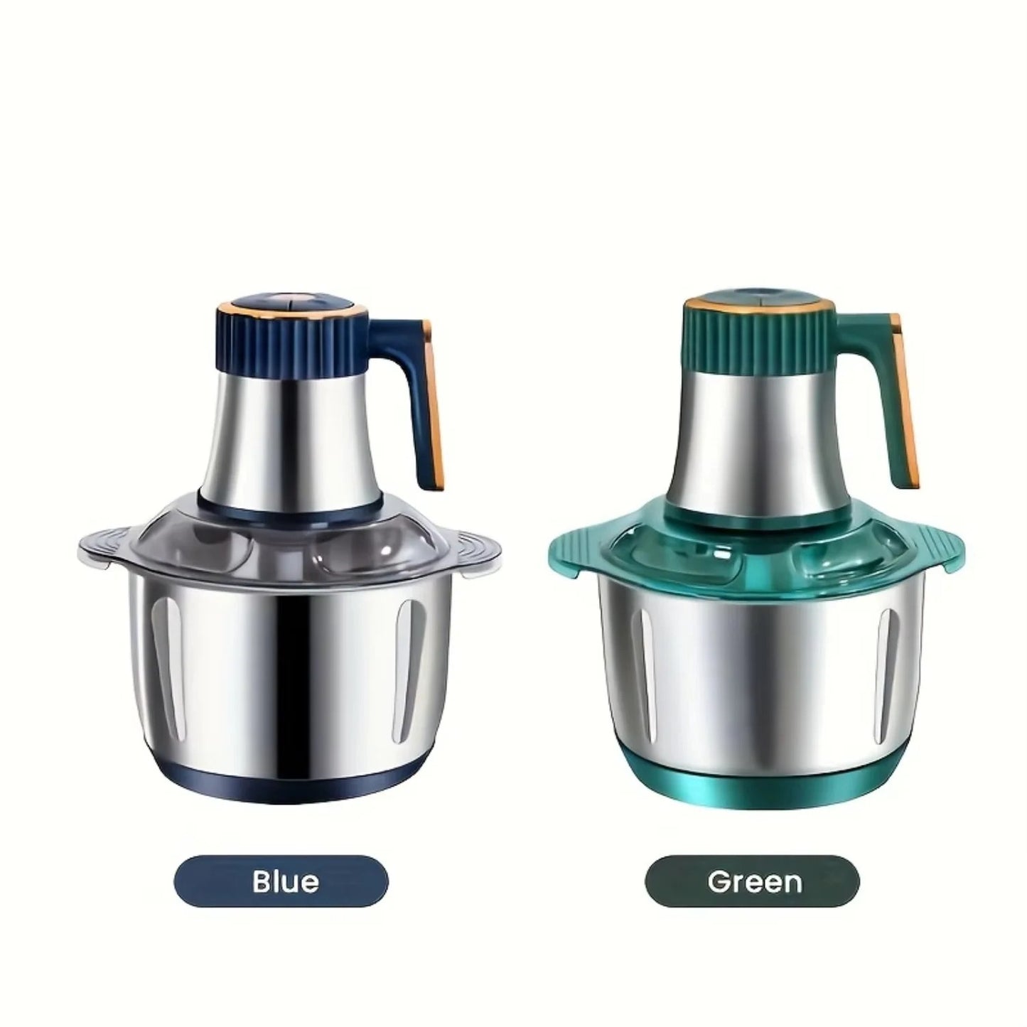 Electric Food Chopper with Stainless Steel Dual Blade System