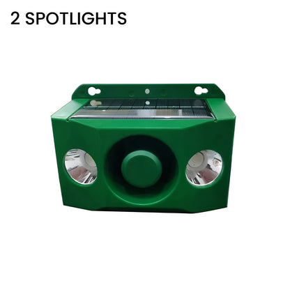 Solar Powered Animal Repellent with Warning Light System